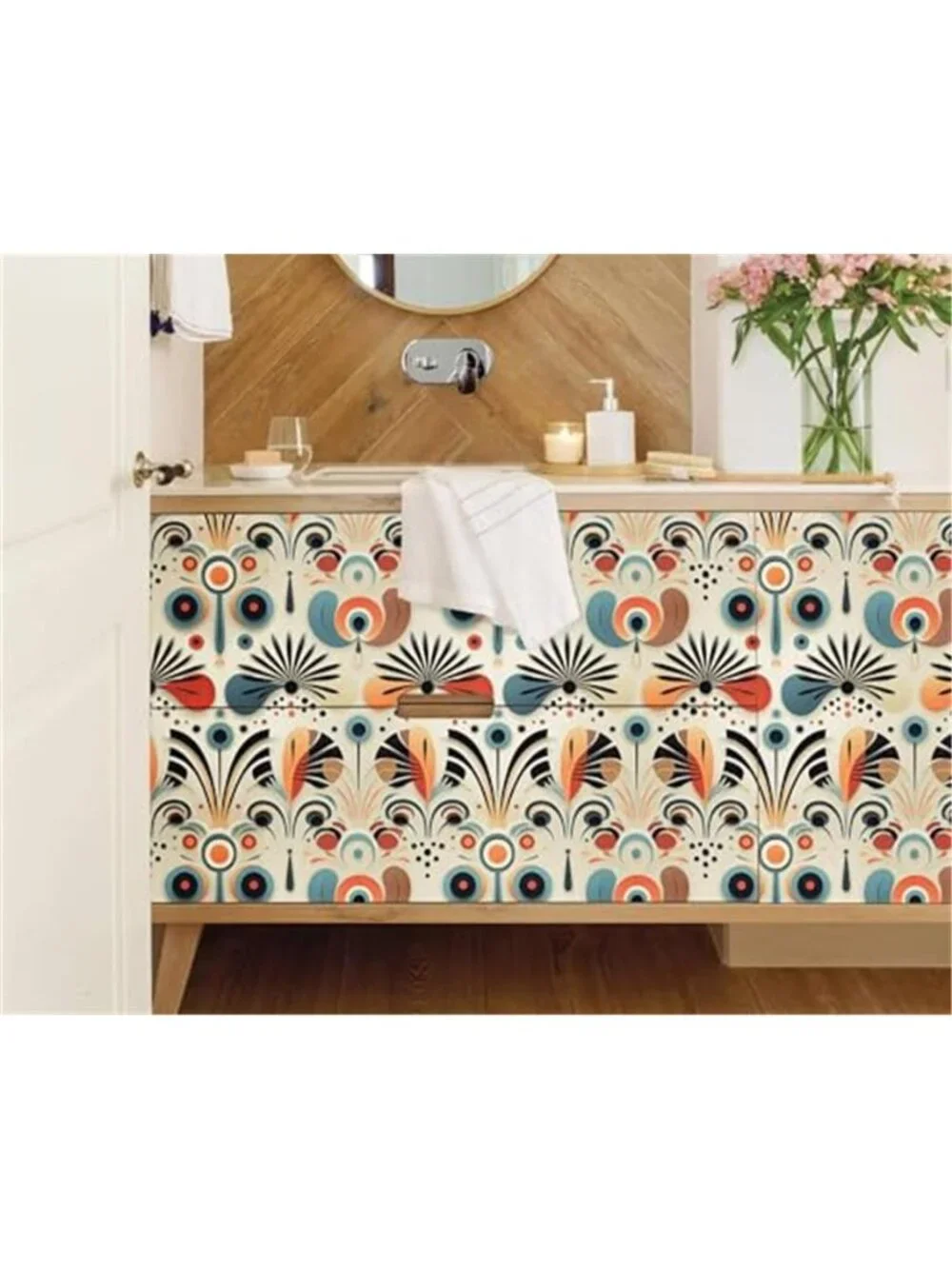 Peel And Stick Wallpaper Vintage Boho Removable Self Adhesive Wall Decor PVC